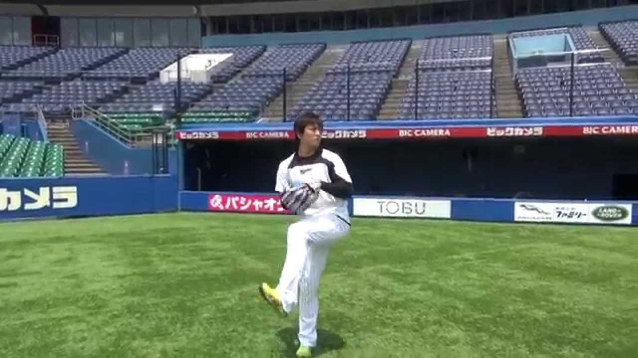 涌井投手キャッチボール【広報カメラ】 - YouTube