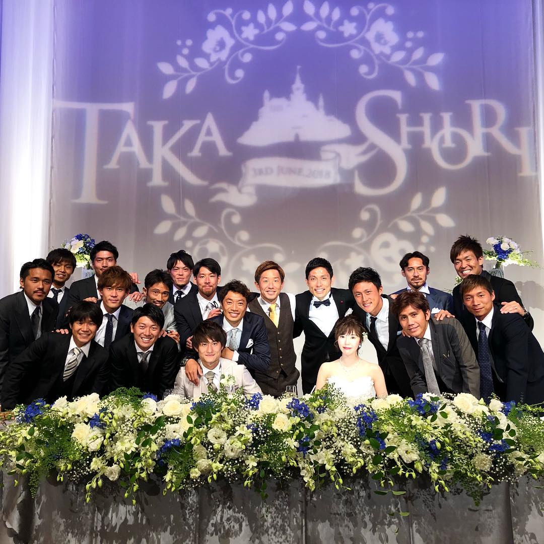 2人の結婚式には元SKE48メンバーやサッカー選手が揃った