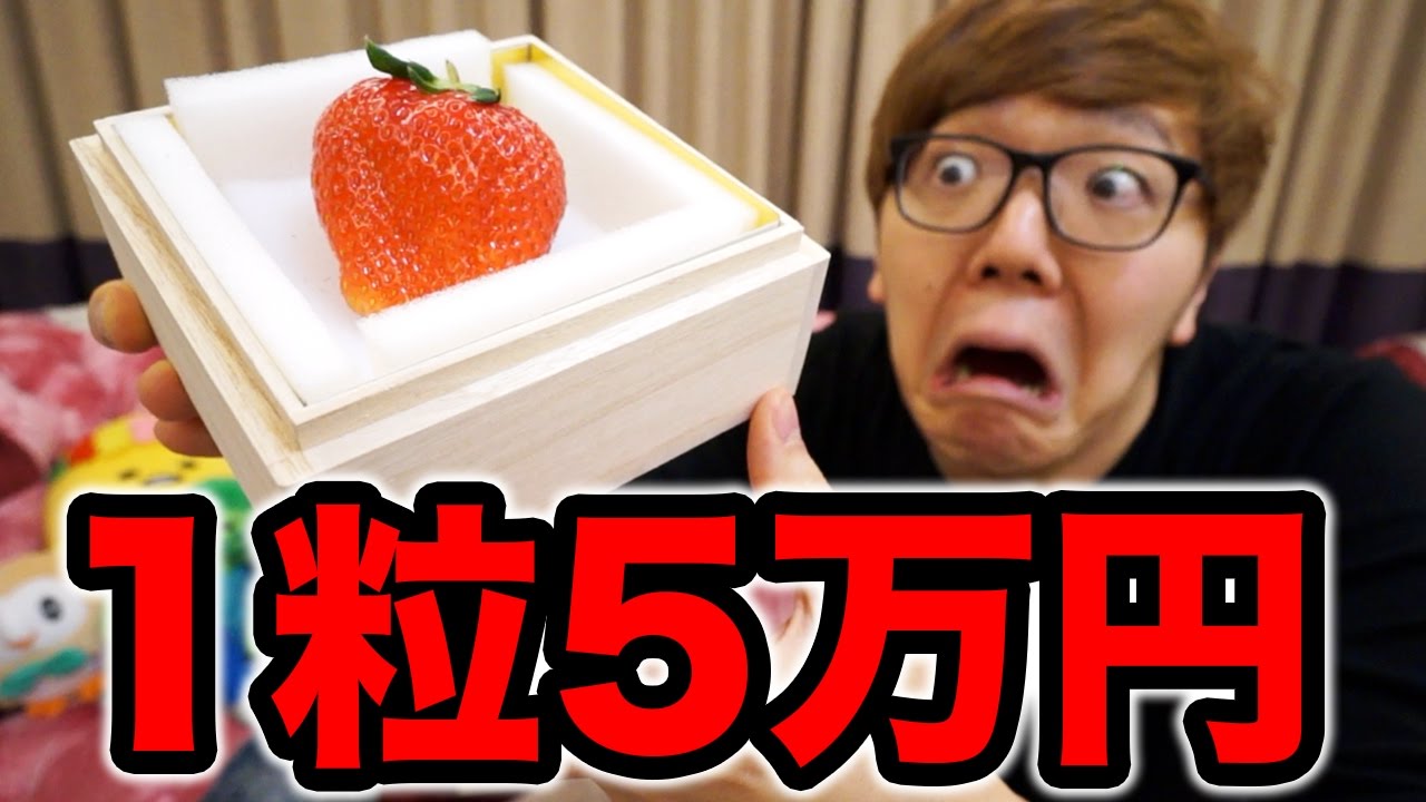 １粒５万円のイチゴを３粒食べて歩く15万円に - YouTube