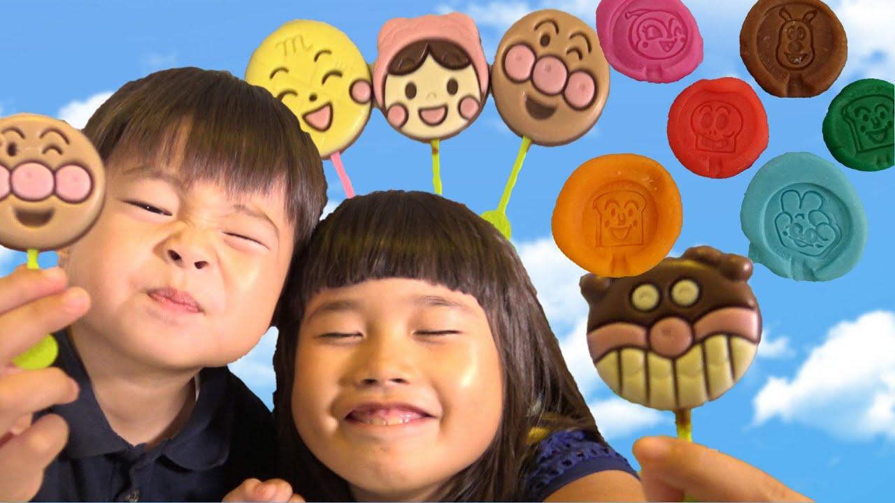 アンパンマン ペロペロチョコ Anpanman Lollipop Chocolates - YouTube