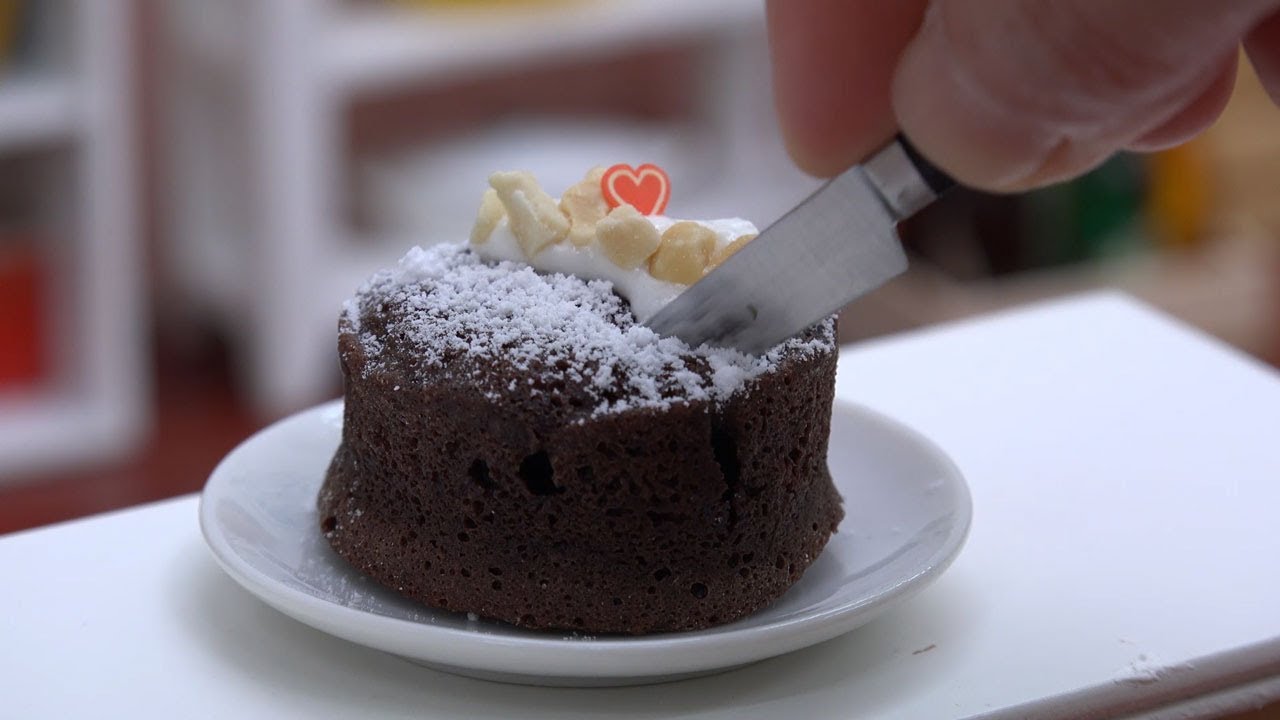 MiniFood Gateau au Chocolat　食べれるミニチュア　ガトーショコラ - YouTube