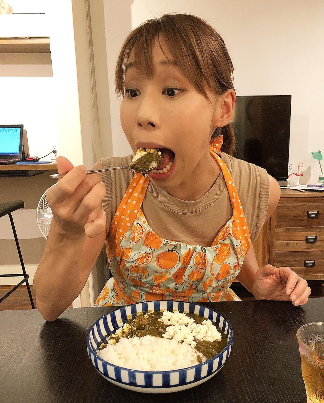 みきママ（藤原美樹） on Instagram: “【サグパニールカレーが好きです〜！】. . . . . . . . . インドカレーのほうれん草のカレーが大好きで、時々作ります