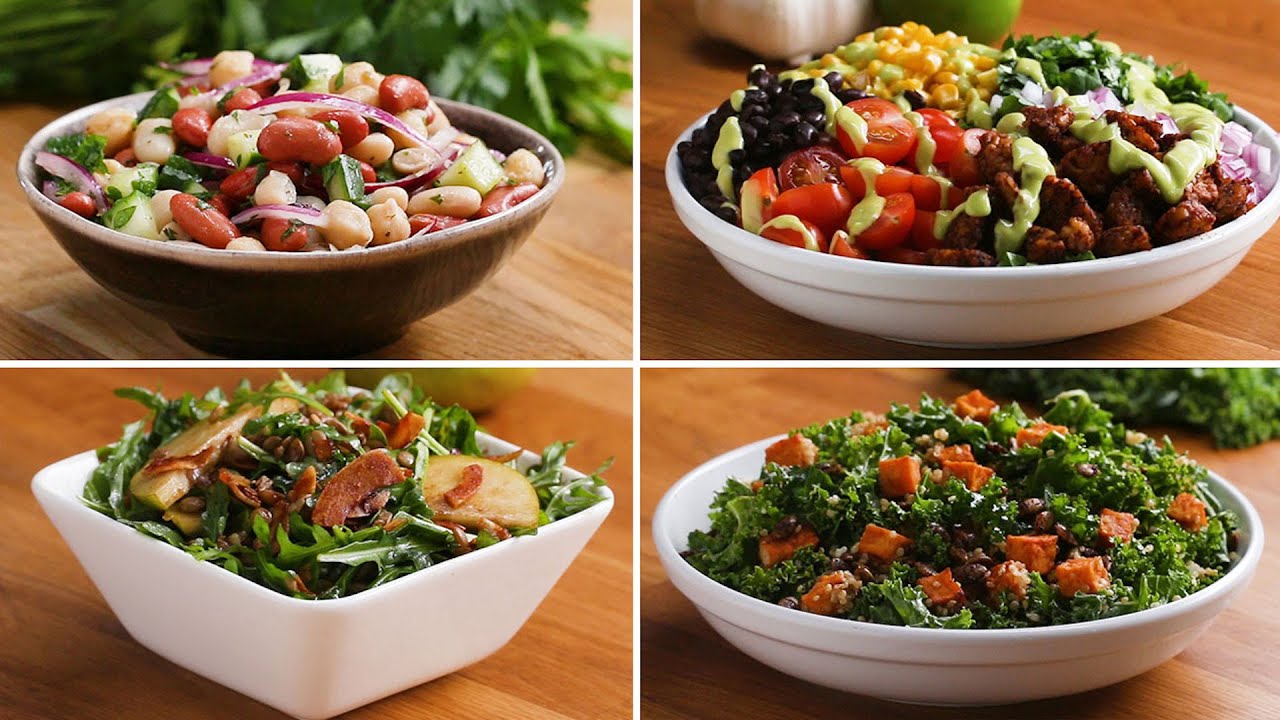 5 Protein-Packed Salads - YouTube