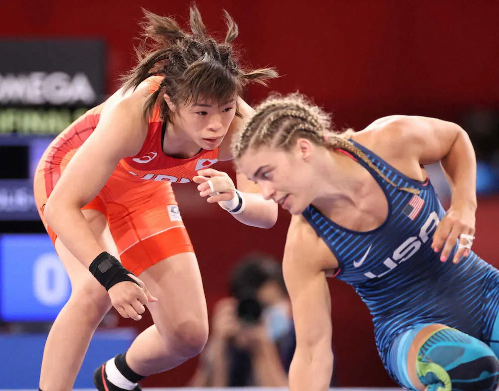 準決勝でマルーリス選手を圧倒した川井梨紗子さん