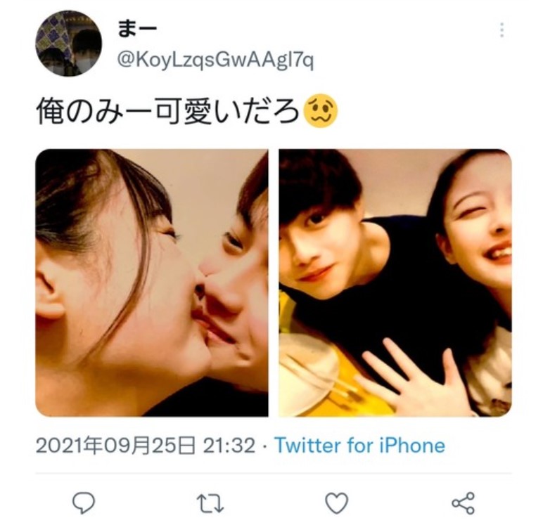 流出した今泉美利愛さんのキス写真