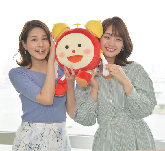 永島優美アナ（左）と井上清華アナ